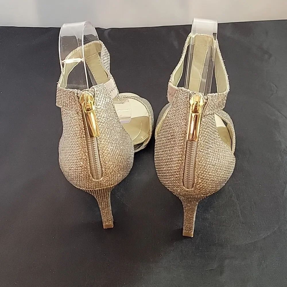 BANDOLINO GLITTER-MESH &RHINESTONES ZIPPER CLOSURE SANDAL - Picture 6 of 11